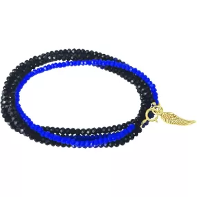 Thin Blue Line Wrap Bracelet - Supporting LAPD Youth Programs