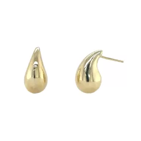 10 Karat Gold Teardrop Stud Earrings