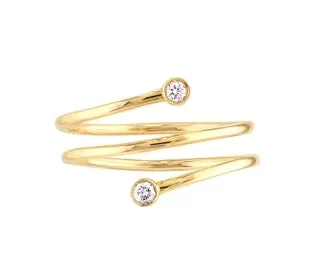 14K DIAMOND WRAP RING