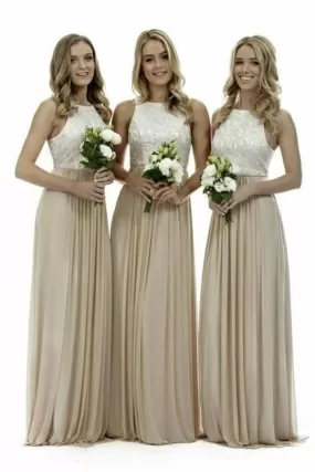 2024 A Line Scoop Chiffon & Lace Bridesmaid Dresses P7EDC3EF