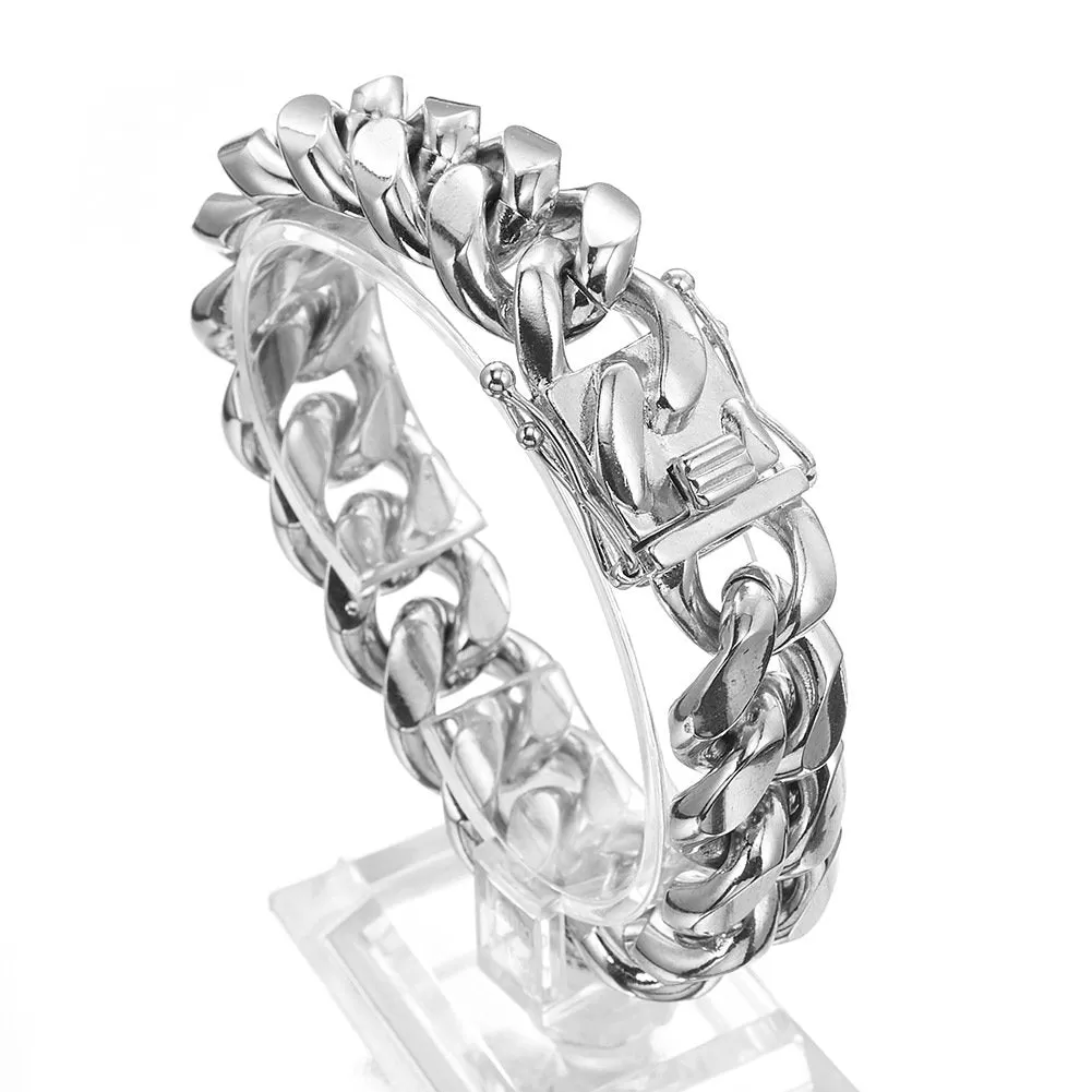 8/10/12/14/16/18mm Cuban Bracelet (Stylish Buckle)