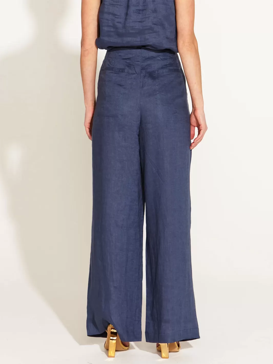 A Walk In The Park High Waisted Belted Wide Leg Pant