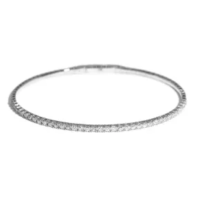 AFJ Diamond Collection  - Flexible Bracelet with Diamonds, White Gold