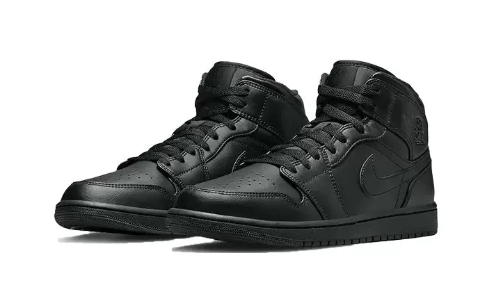 Air Jordan 1 Mid Triple Black (2022)