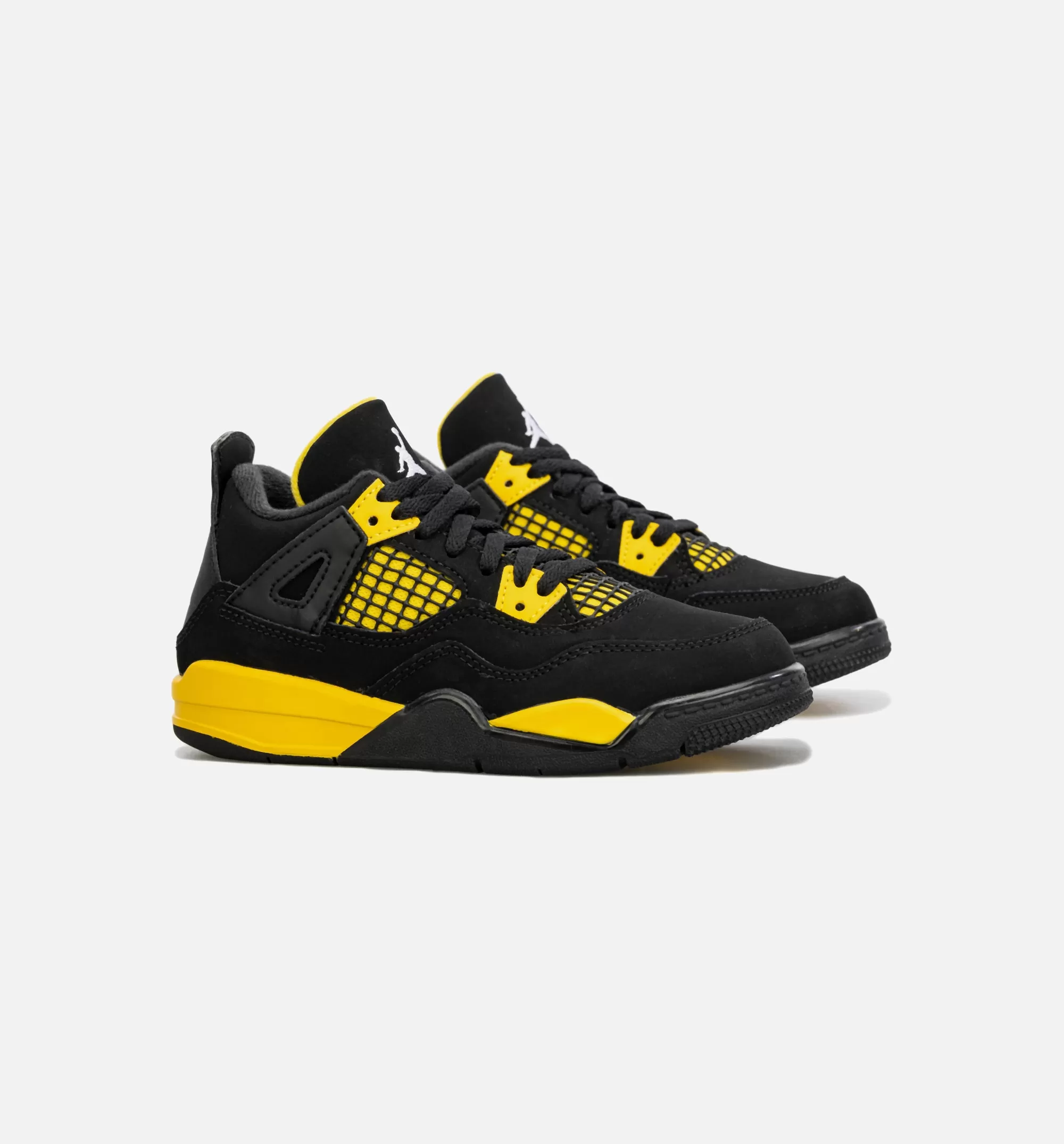 Air Jordan 4 Retro Thunder Preschool Lifestyle Shoe - Black/Yellow