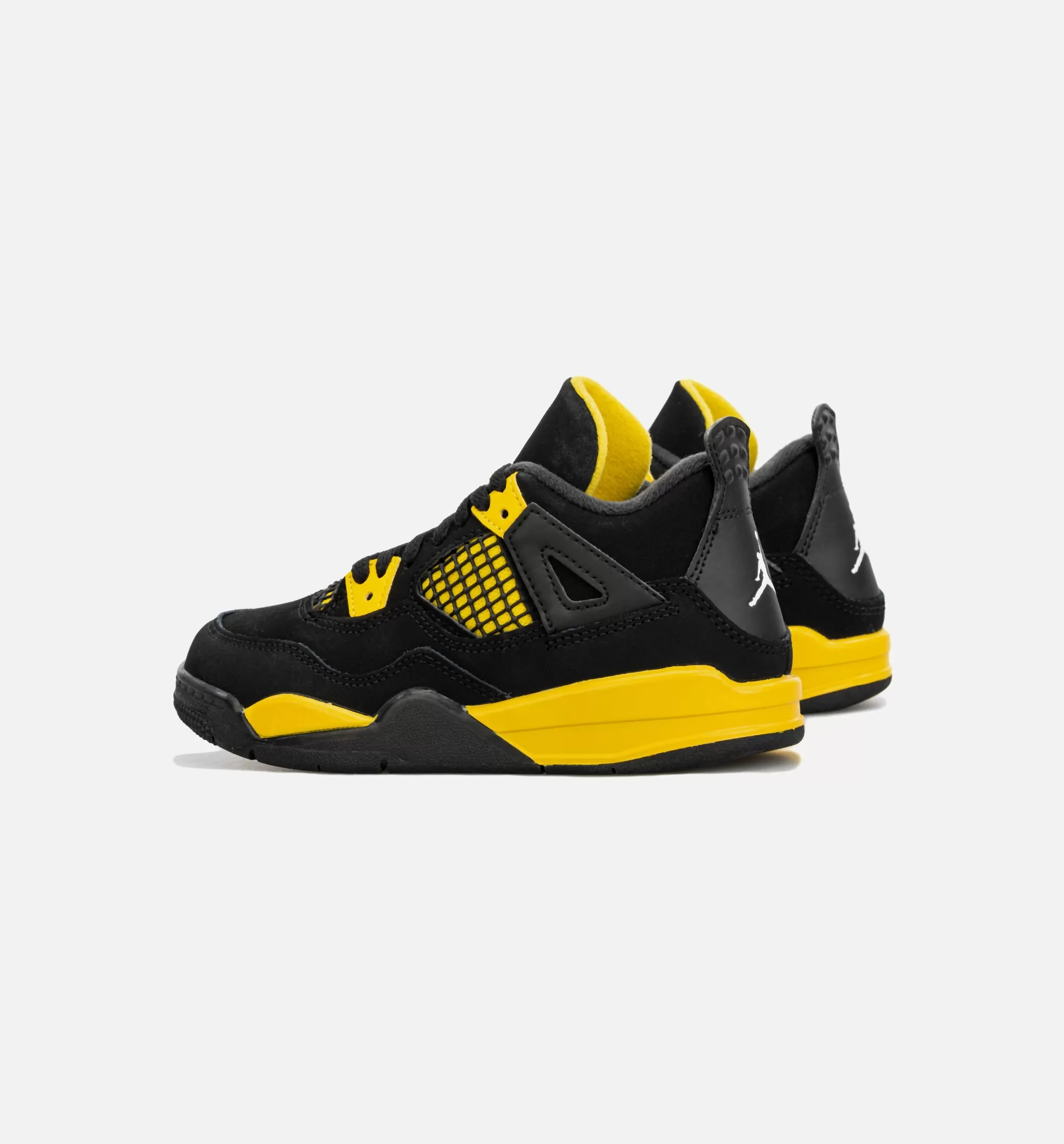 Air Jordan 4 Retro Thunder Preschool Lifestyle Shoe - Black/Yellow