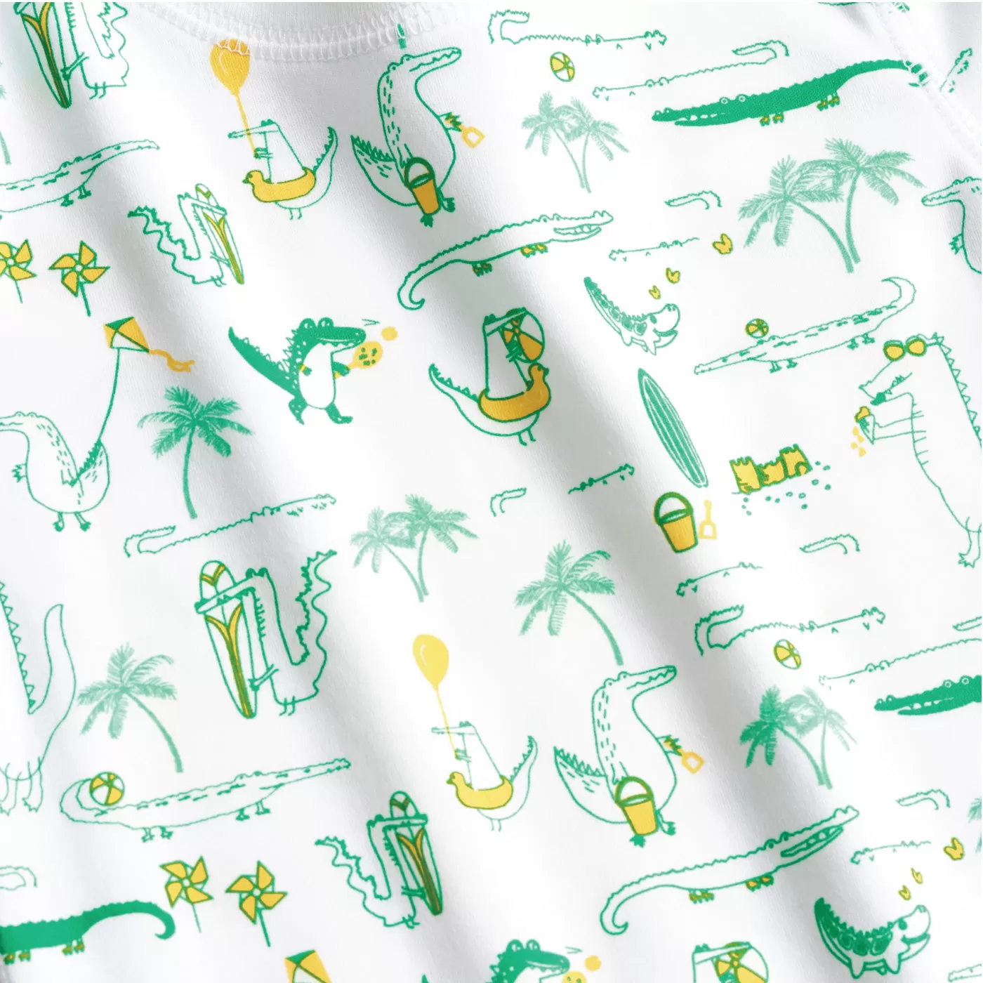 Alligators on Holiday Summer Pajamas