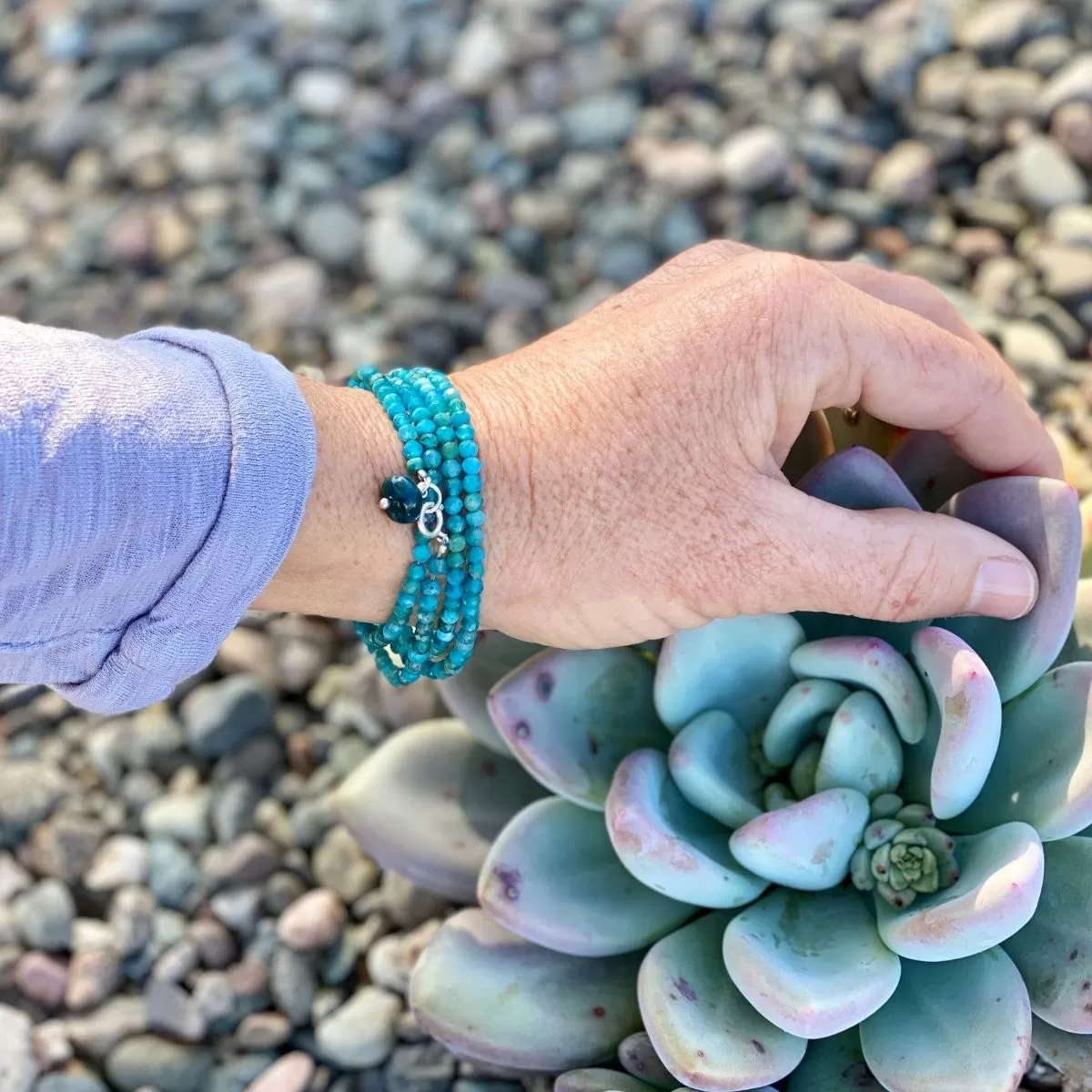 Apatite Wrap Bracelet to increase Self Confidence