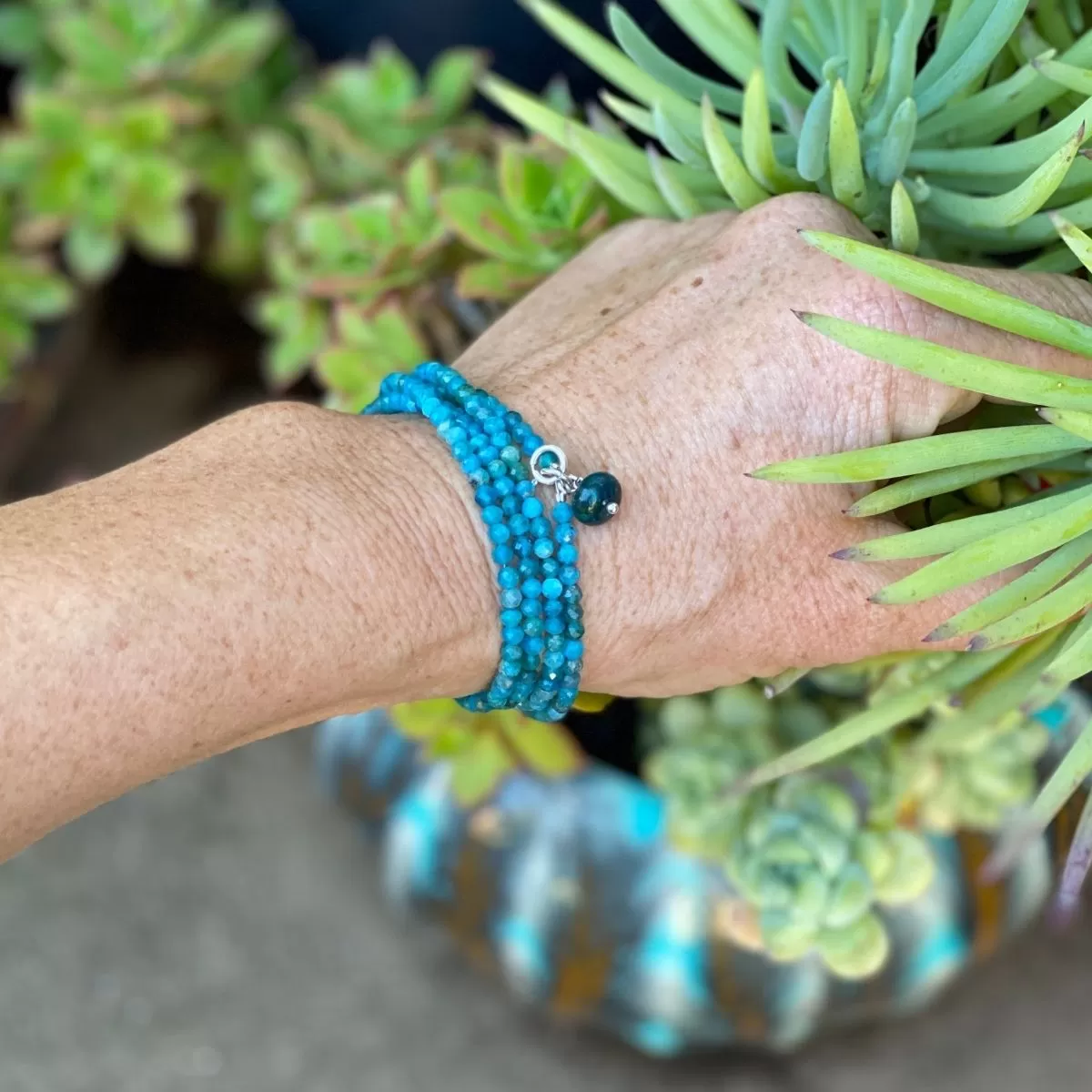 Apatite Wrap Bracelet to increase Self Confidence