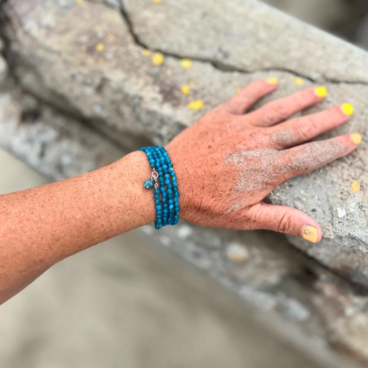 Apatite Wrap Bracelet to increase Self Confidence