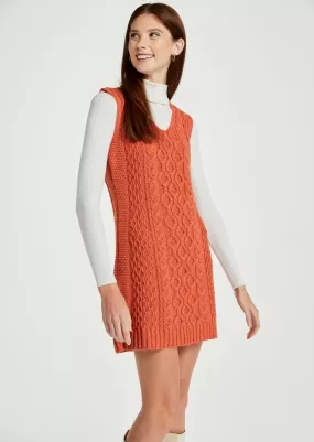 Ardmore Aran Ladies Sleeveless Dress | Autumn Leaves