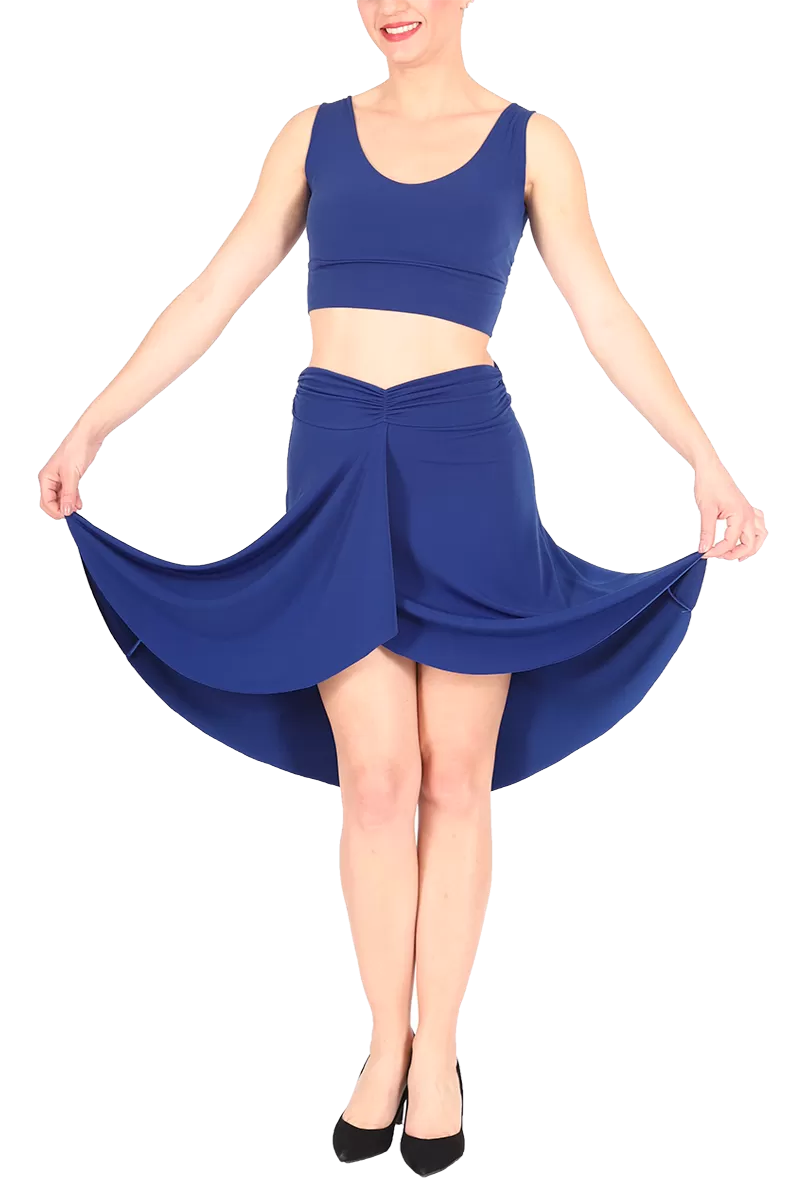 Asymmetric Tango Skirt With Front Panel