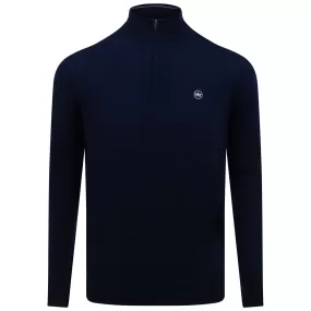 Autumn Crest Quarter Zip Merino Knit Mid Layer Navy - 2024