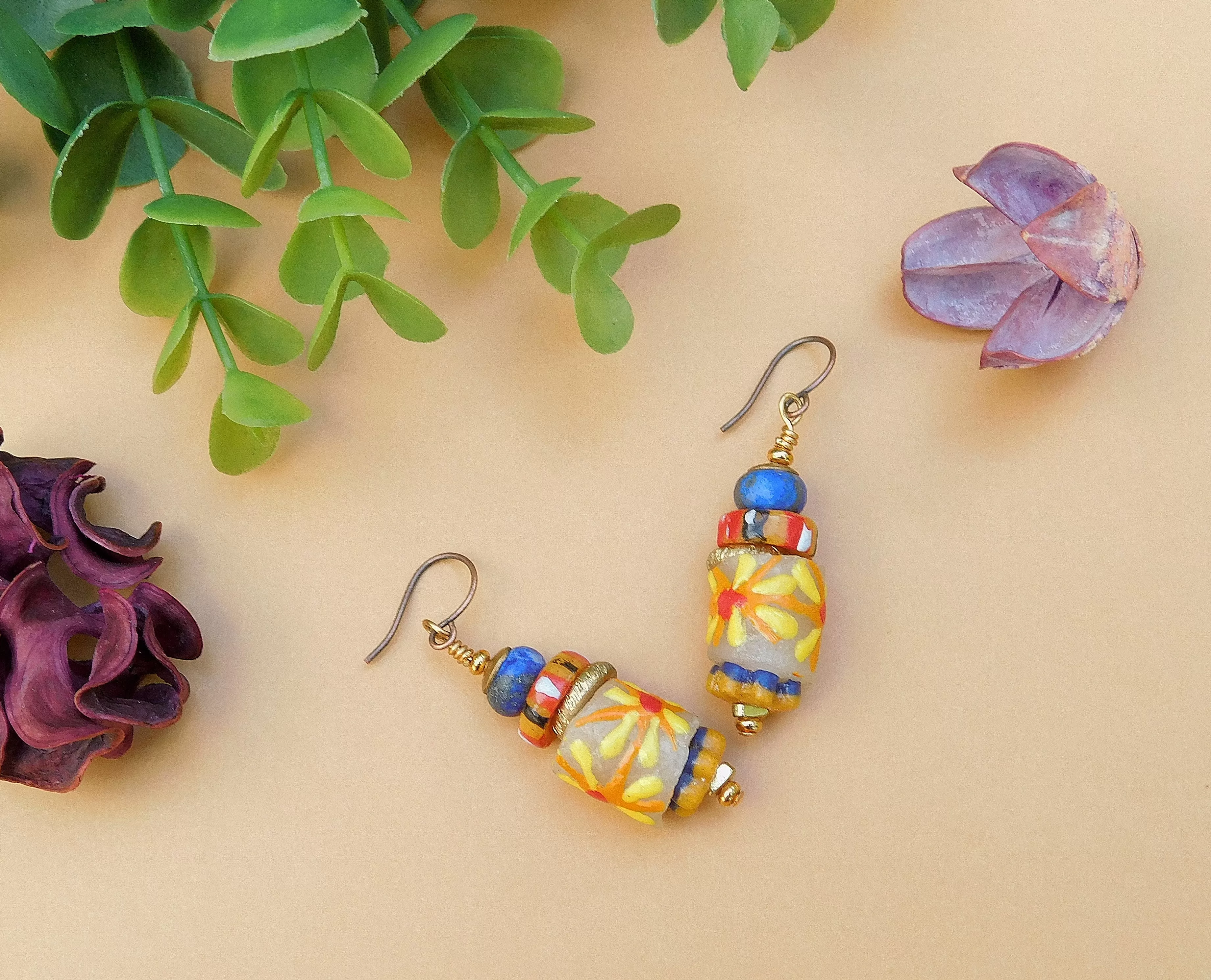 Autumn Medley Krobo Earrings