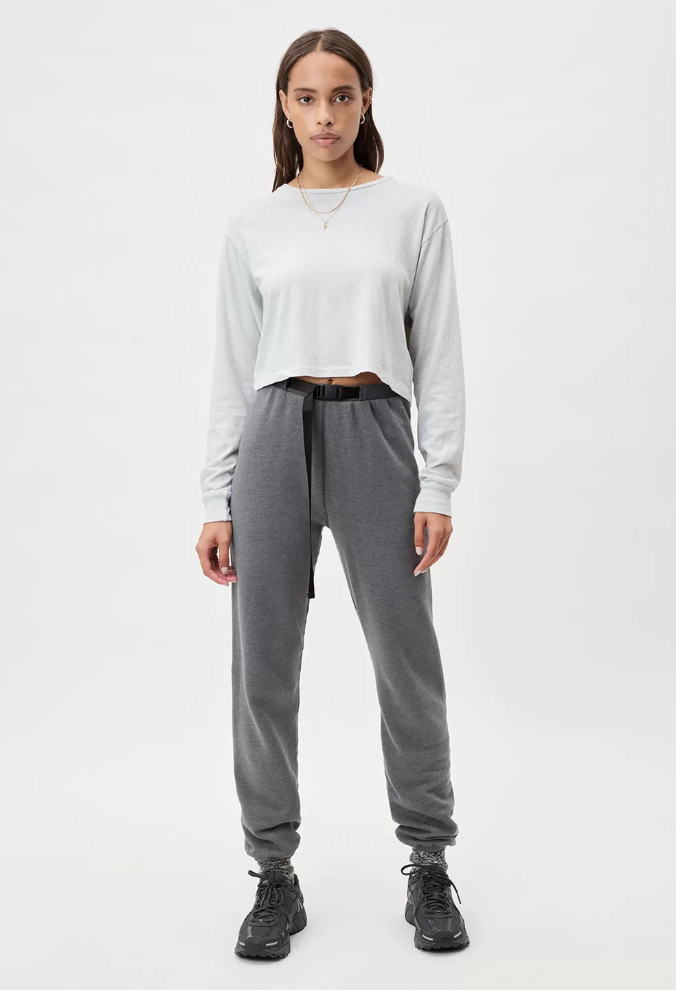 Belted Vintage Fleece Sweatpants / Eclipse