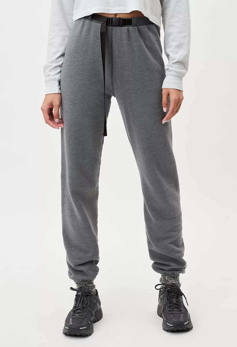 Belted Vintage Fleece Sweatpants / Eclipse