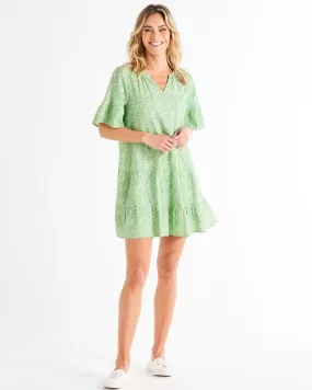 Betty Basics Sally Summer Dress Green Animal