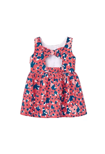 Boboli Baby girl's satin dress with floral print 238069-9407 pink