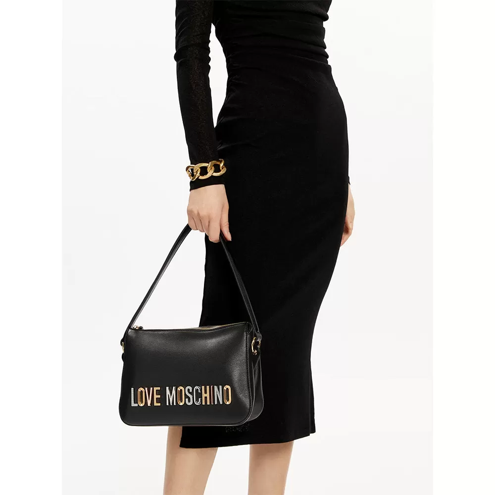 Borsa Donna a Spalla e a Tracolla LOVE MOSCHINO linea Bold Love Lettering colore Nero