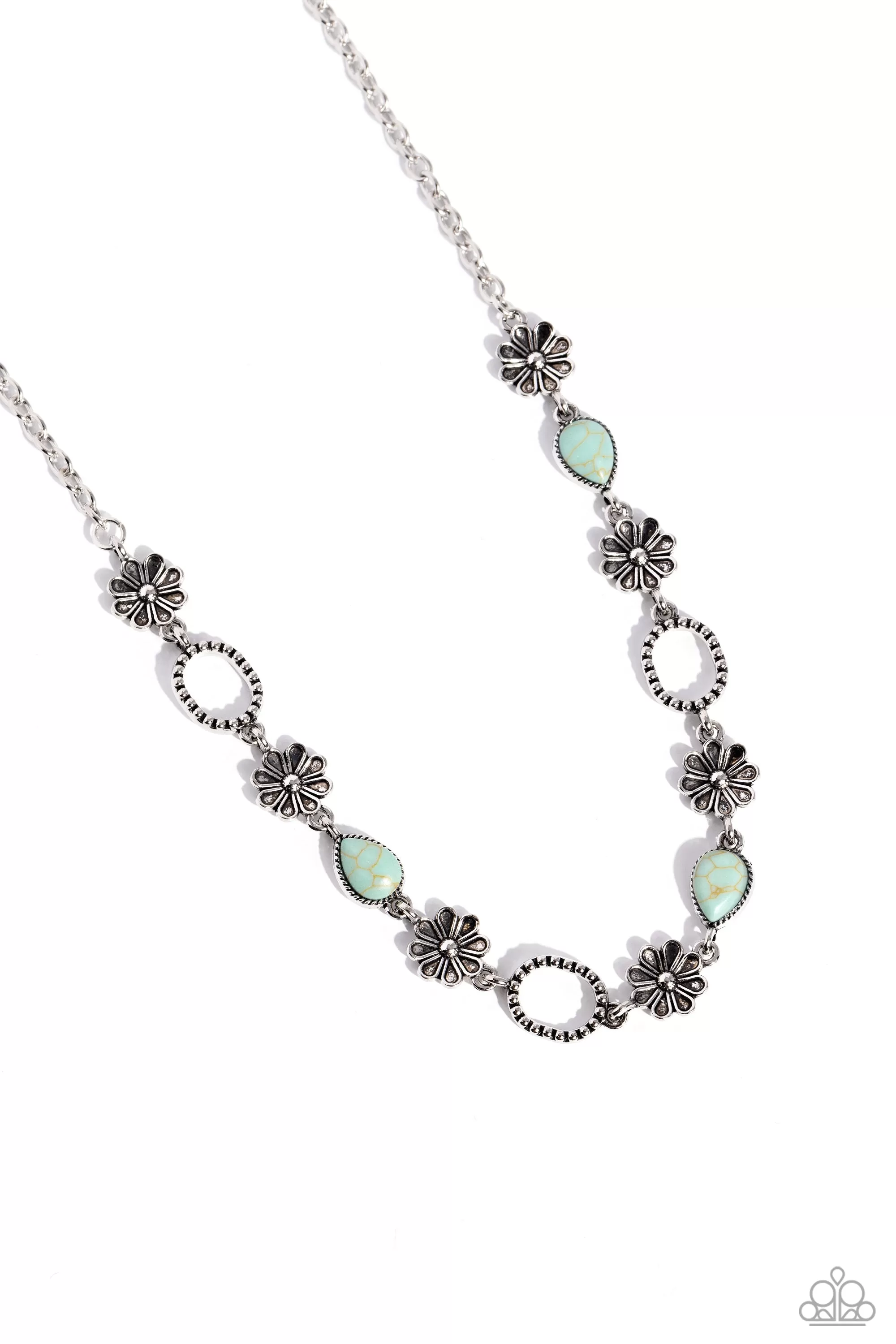 Casablanca Chic Blue Stone Necklace - Paparazzi Accessories