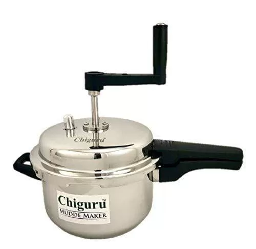 Chiguru Triply Stainless Steel Mudde Maker; 3.5Ltrs