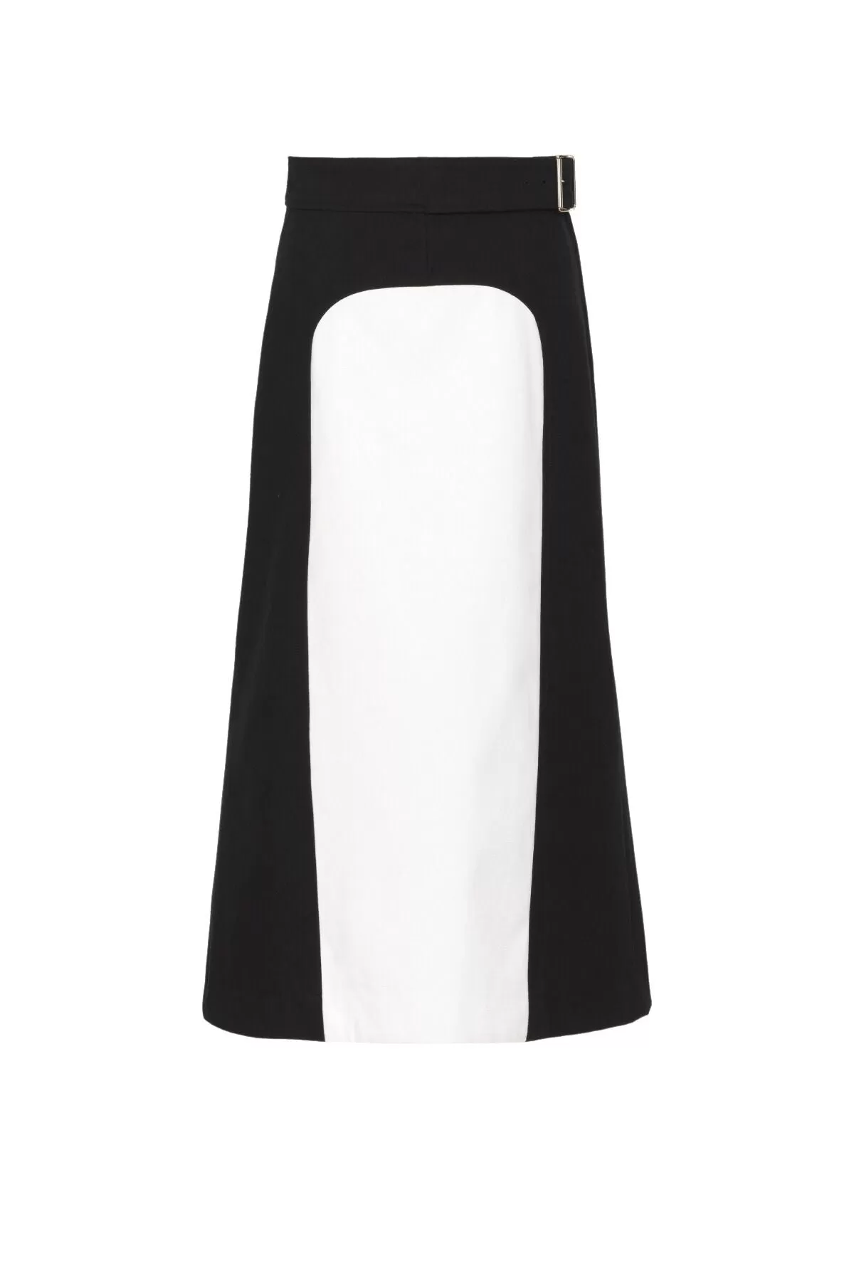 Chloé Two Tone Midi Skirt - Black/ White