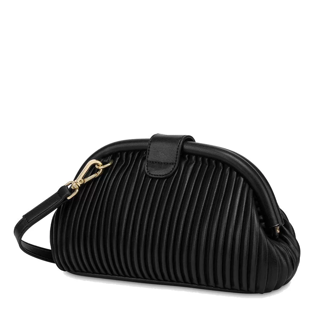 Clutch Donna con Tracolla LOVE MOSCHINO linea Pleated Nero JC4045