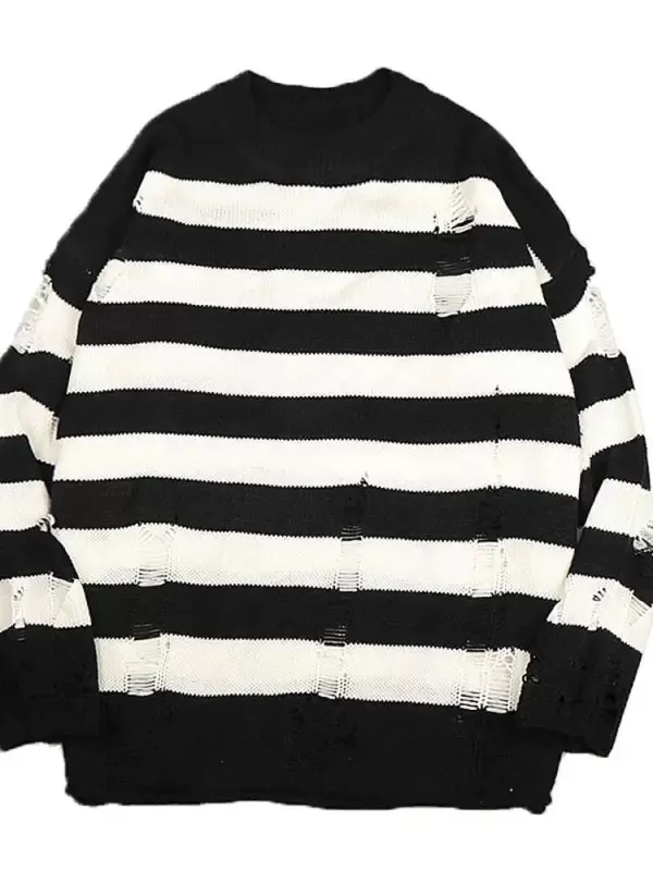 Cozy & Chic Hip Hop Striped Sweater