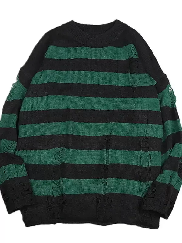 Cozy & Chic Hip Hop Striped Sweater