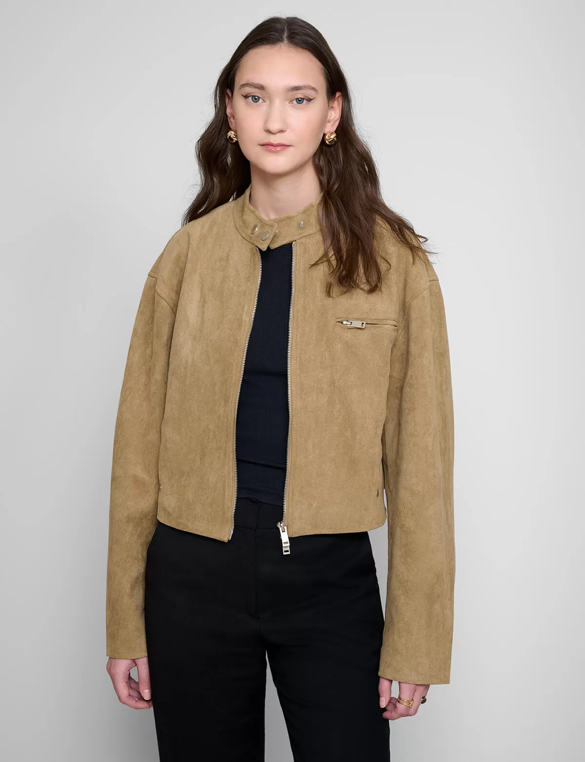 Crop Suede Jacket