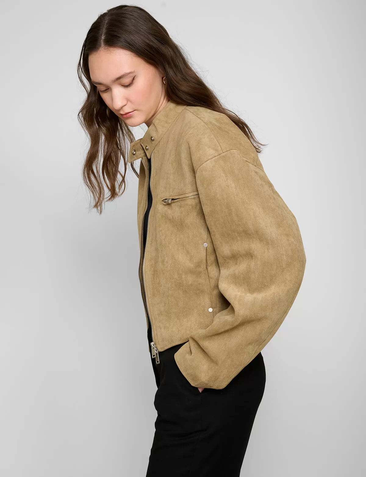 Crop Suede Jacket