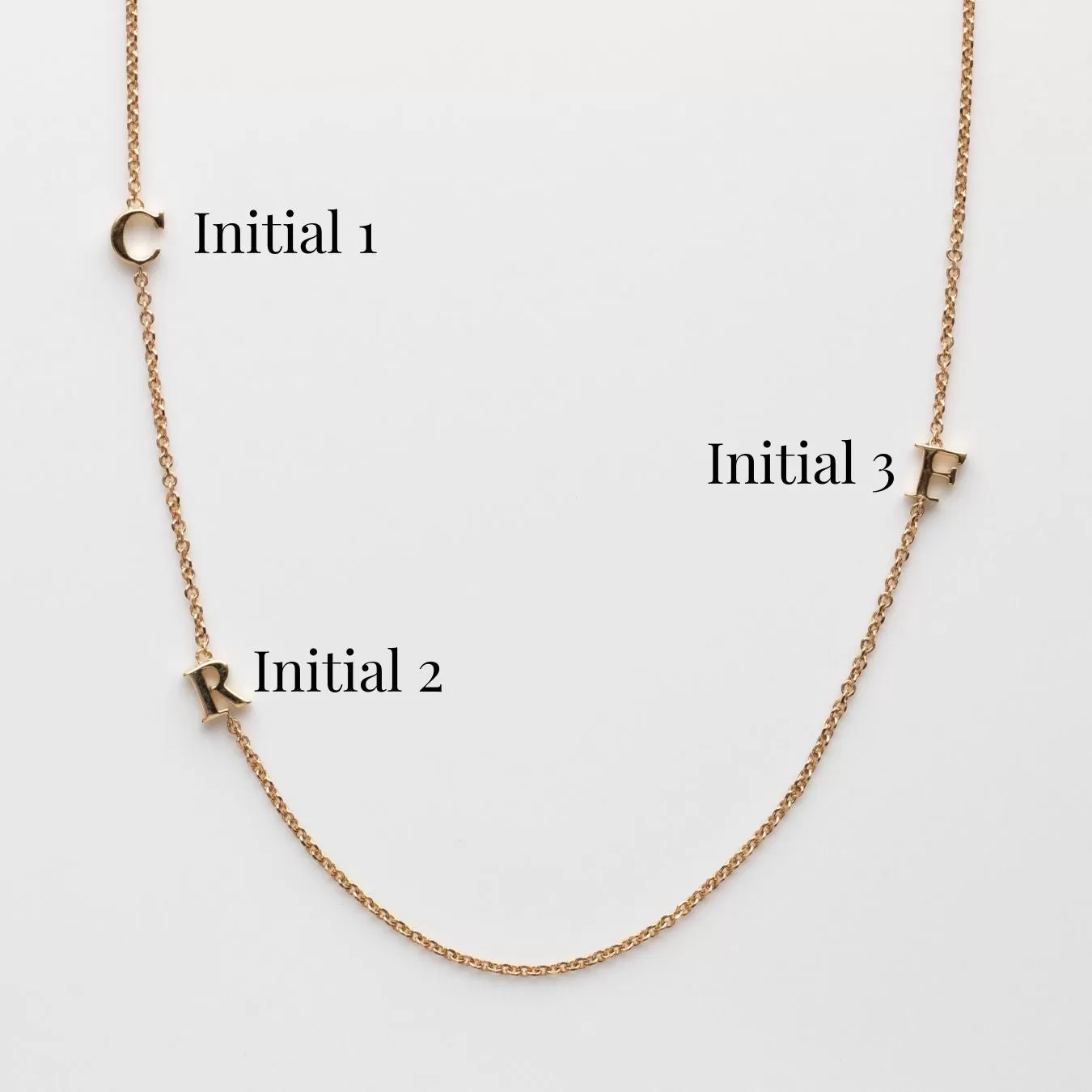 Custom Made Side Initial Necklace