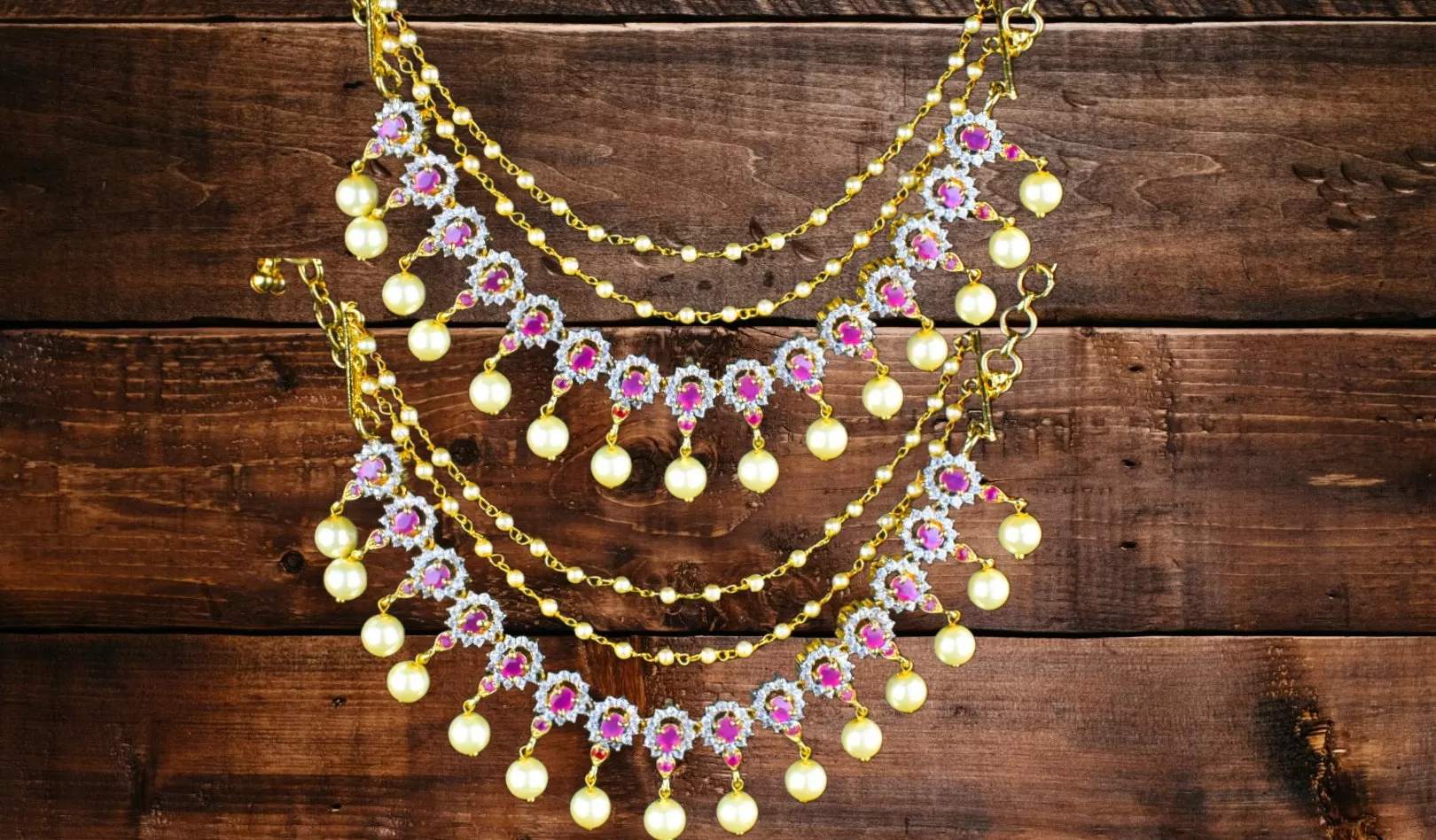 Cz Champaswaralu/Earchains By Asp Fashion Jewellery