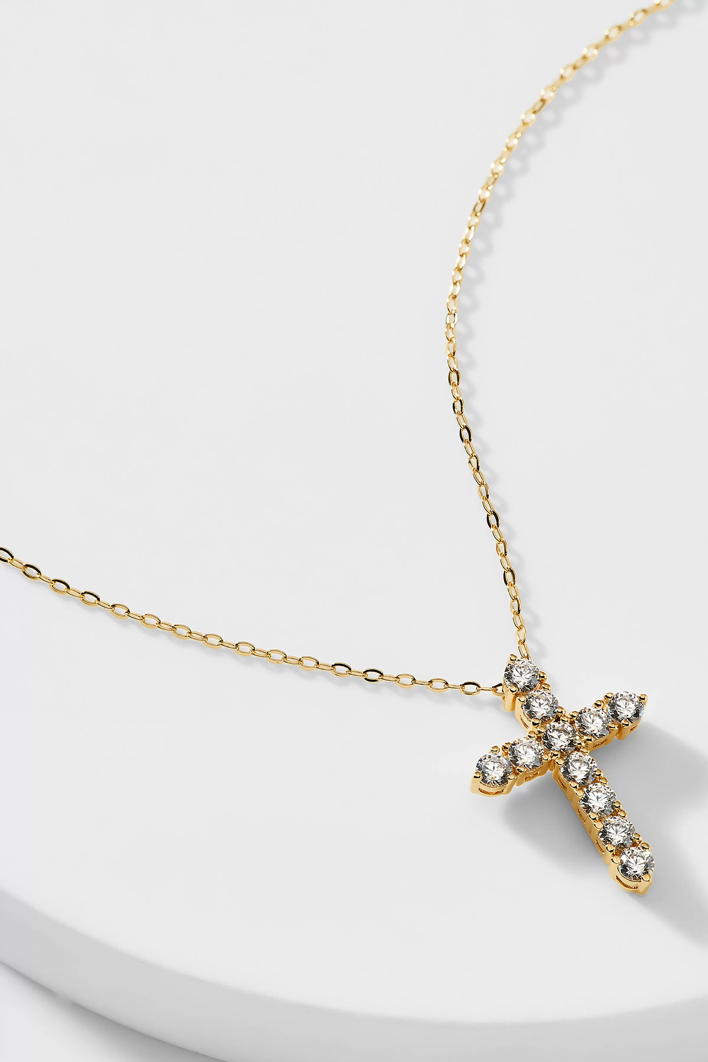 CZ CROSS PENDANT NECKLACE