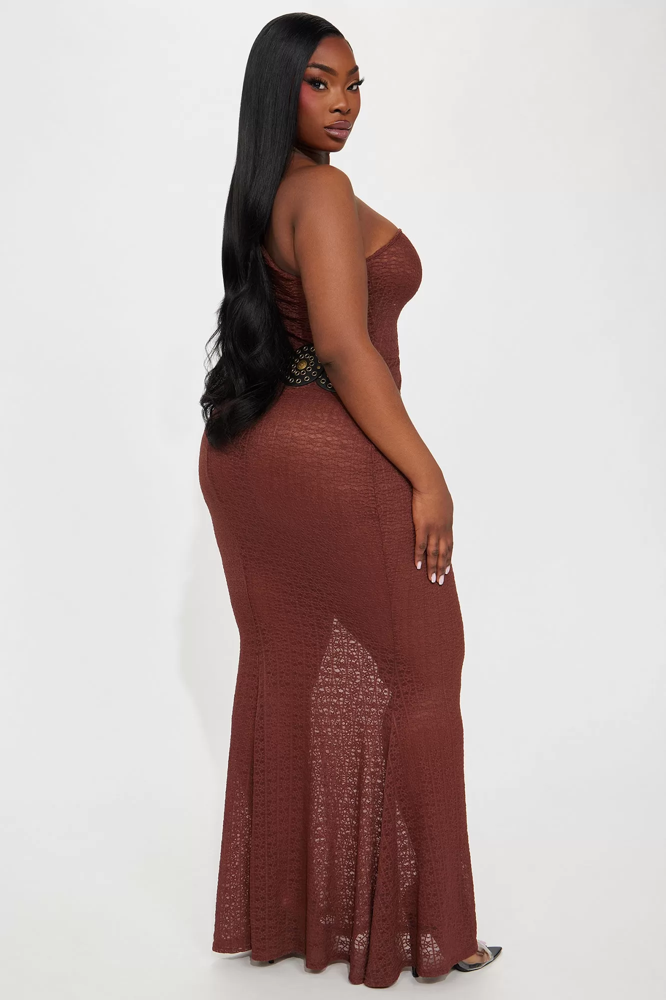 Dani Belted Maxi Dress - Chocolate