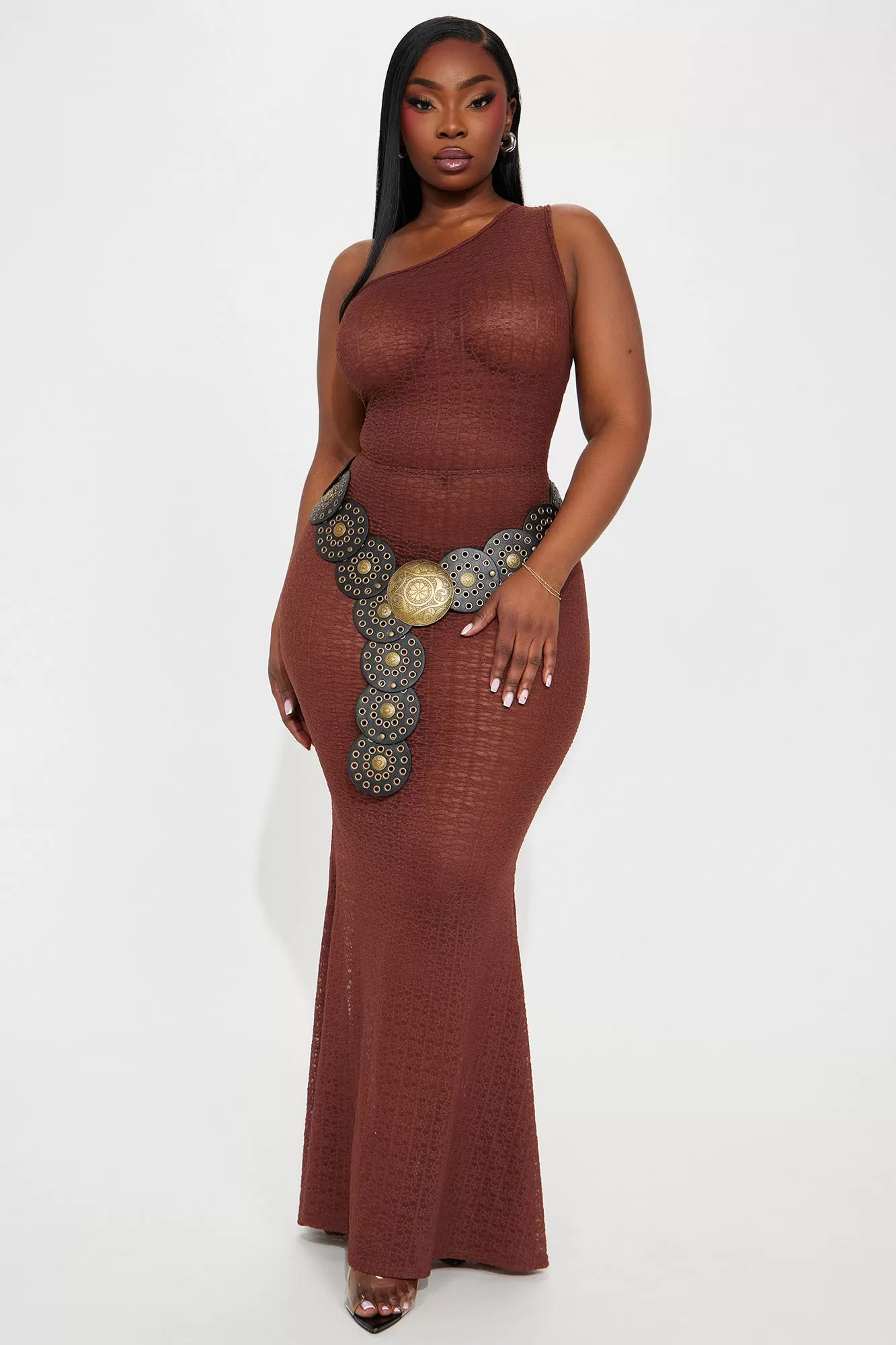 Dani Belted Maxi Dress - Chocolate