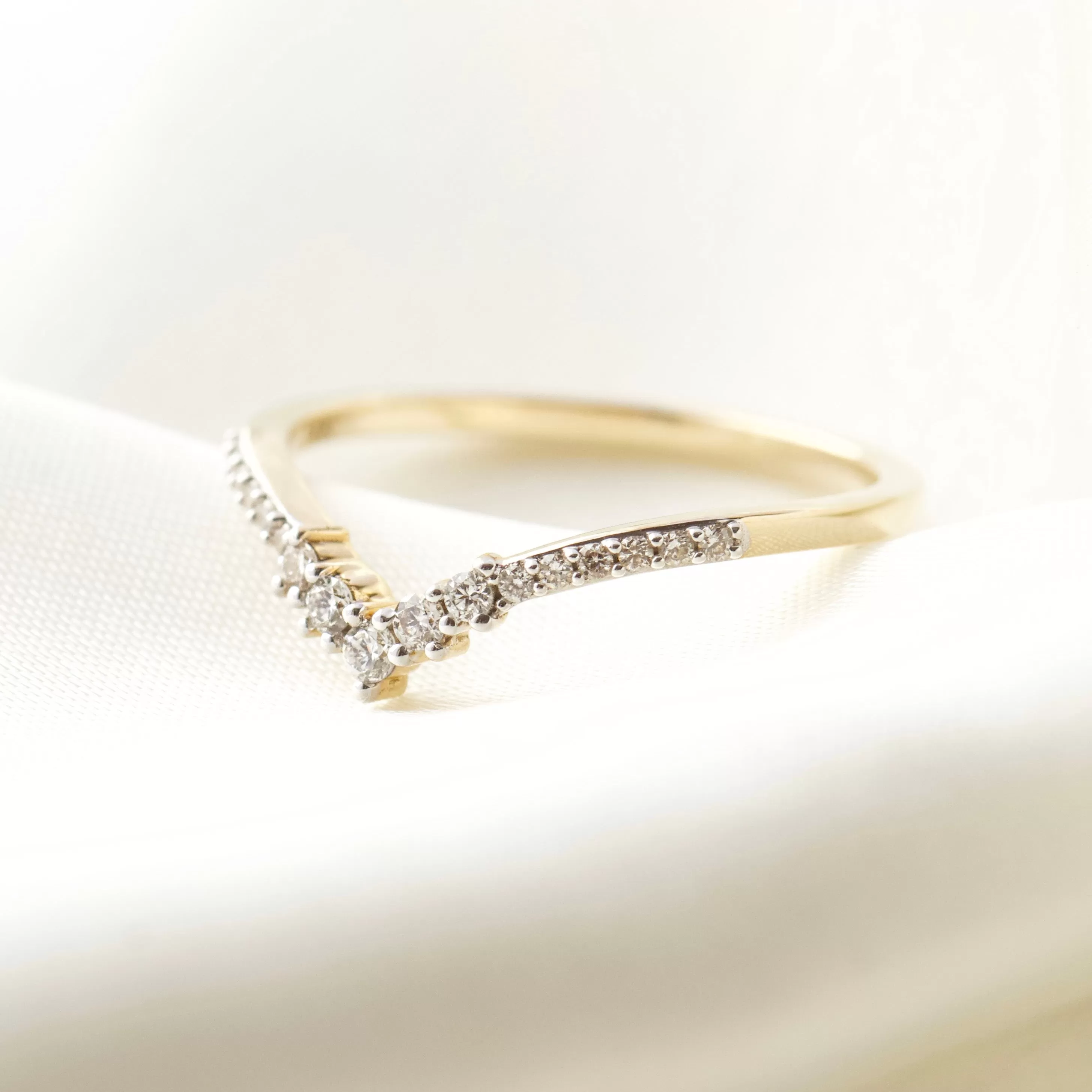 Diamond Crown Hugging Ring