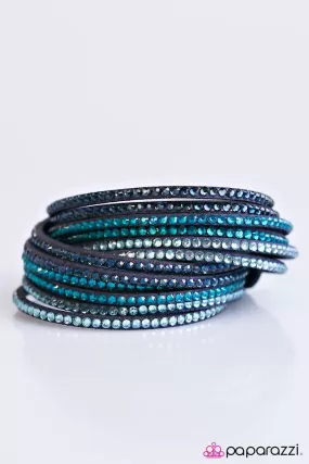 Do The Hustle Blue Ombre Urban Double-wrap Bracelet - Paparazzi Accessories