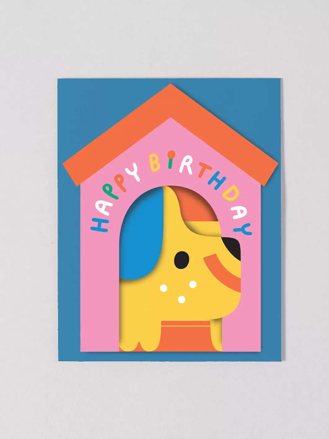 Dog In House Fold Out Card