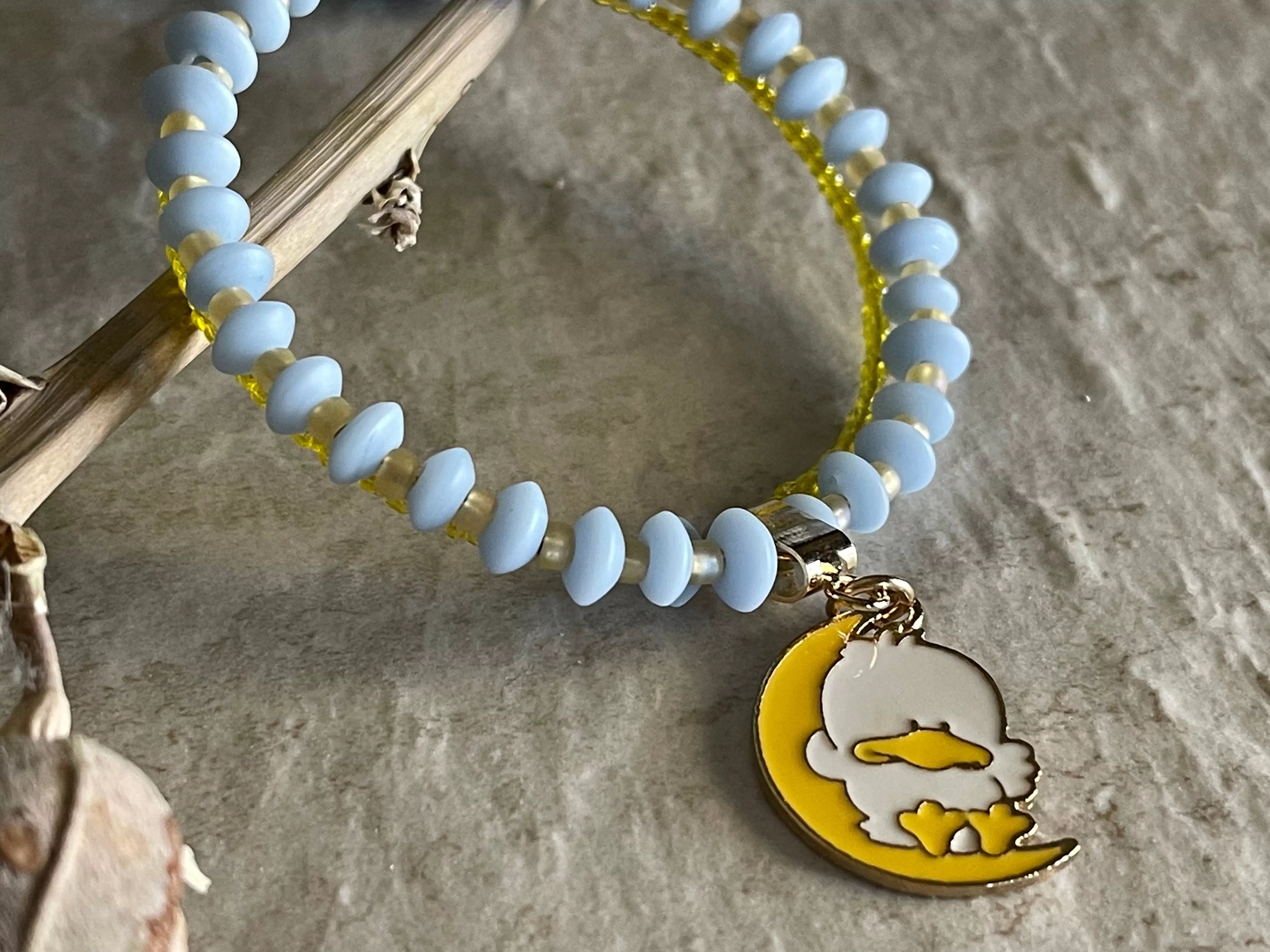 Duck Memory Wire Wrap Bracelet