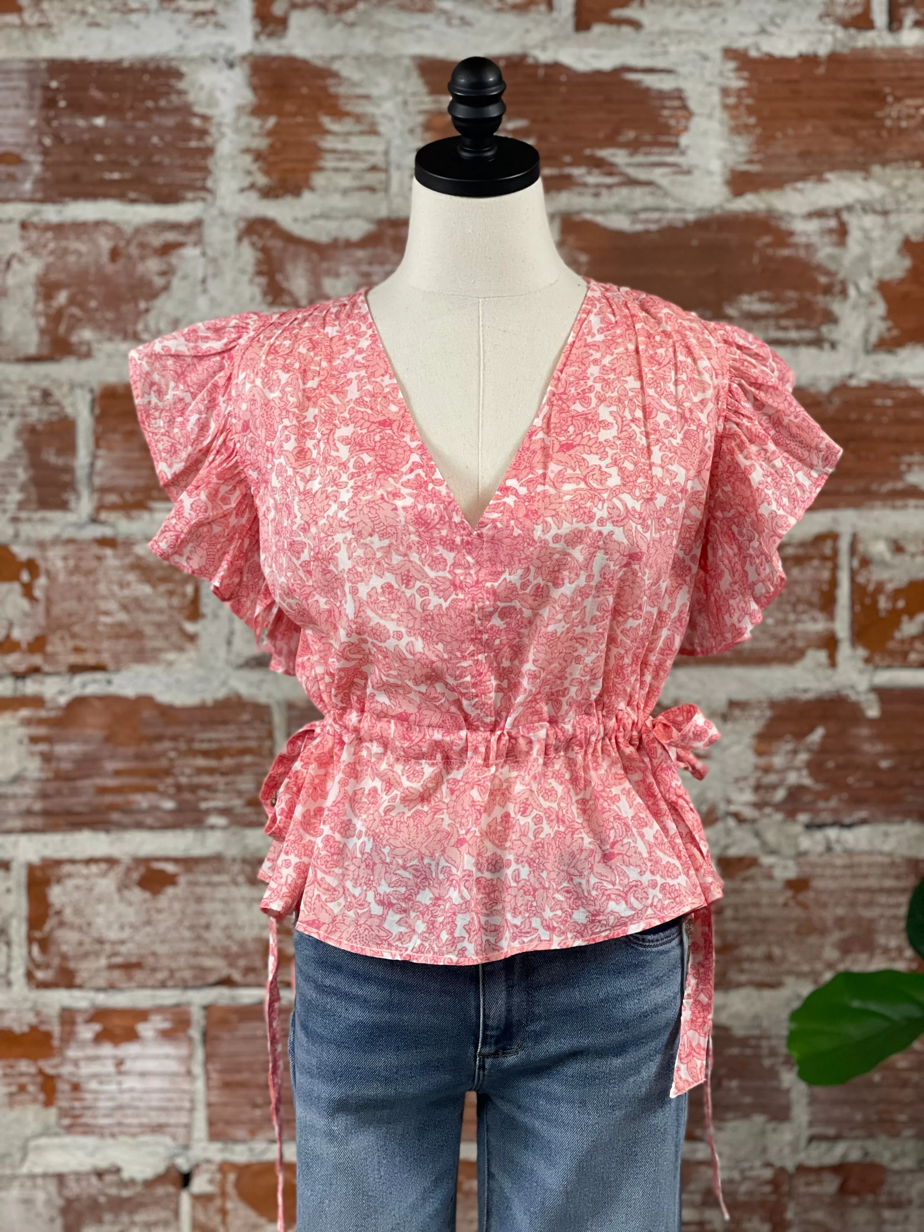 Elan Sally Top in Pink Santa Fe