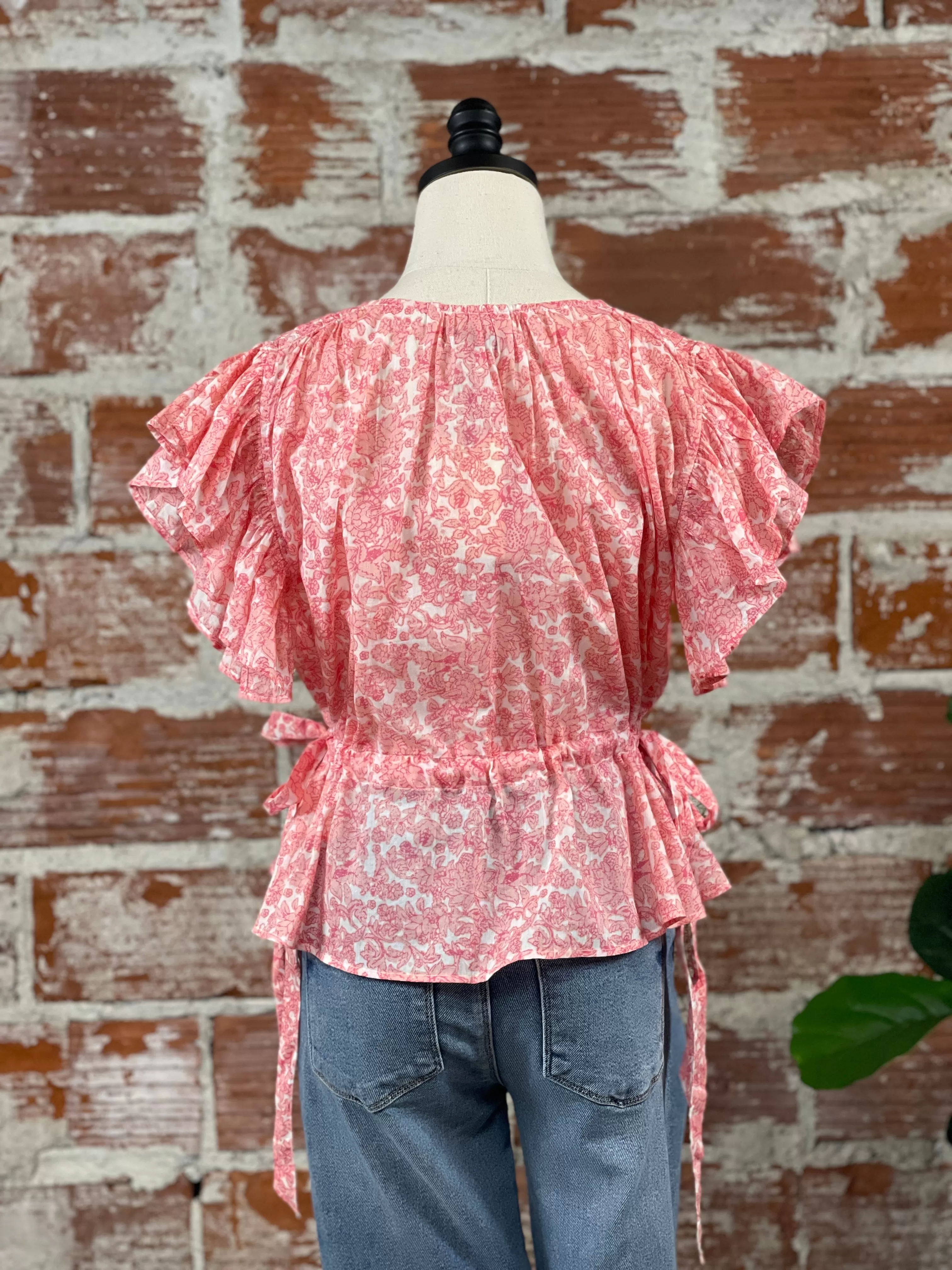 Elan Sally Top in Pink Santa Fe