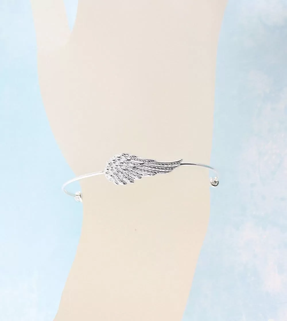 Elegant Angel Wing Adjustable Bangle