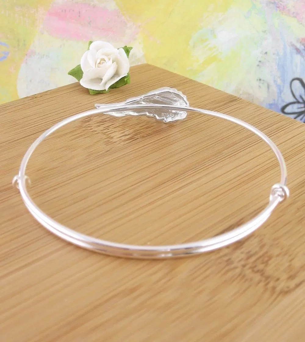 Elegant Angel Wing Adjustable Bangle