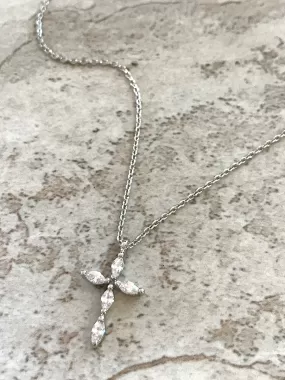 Elegant CZ Cross Necklace