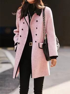 Elegant Double Breasted Women's Winter Coat