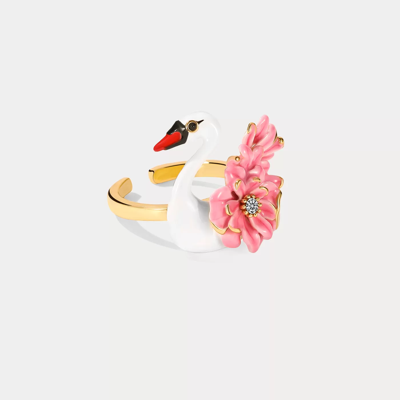 Elegant Swan Ring