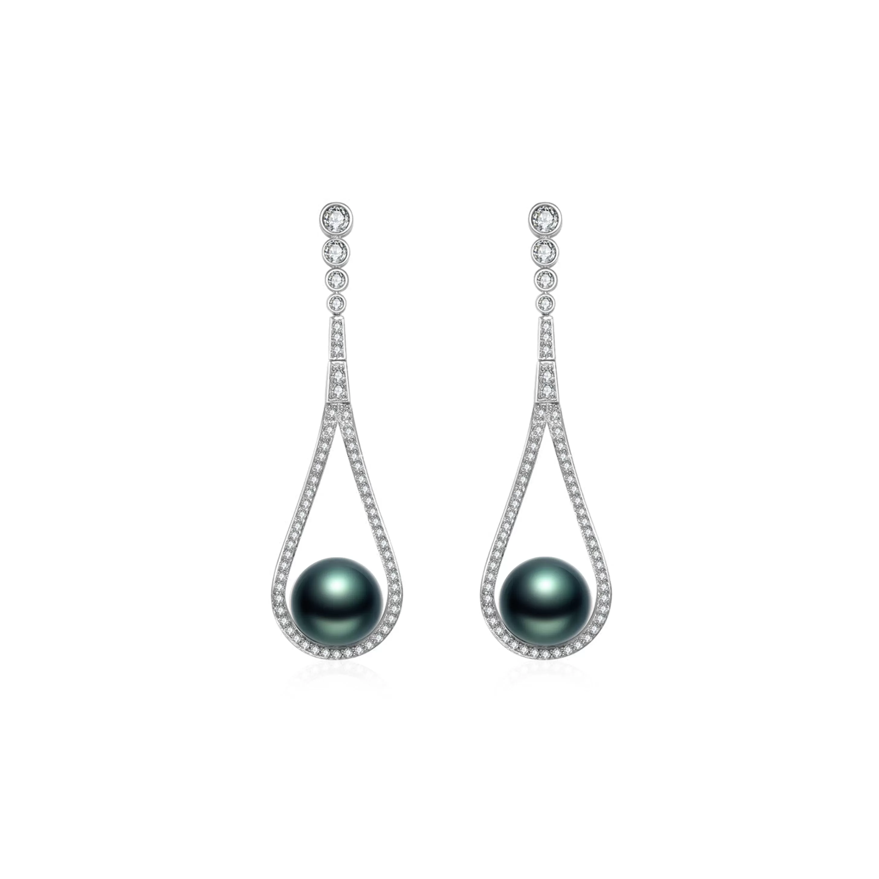 Elegant Tahitian Saltwater Pearl Earrings WE00391