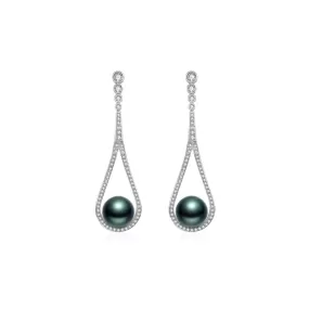 Elegant Tahitian Saltwater Pearl Earrings WE00391