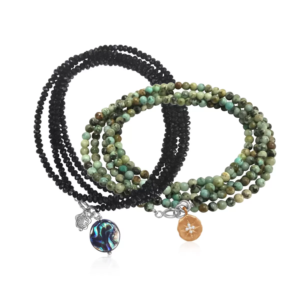 Enjoy the Journey and Ocean Beauty Wrap Bracelet with Abalone - Ocean Themed Bracelets